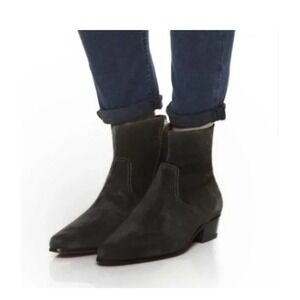 IRO NIB $480 Women’s Black Aisling Ankle Suede Pointy Toe Chelsea Boots Sz 36/6